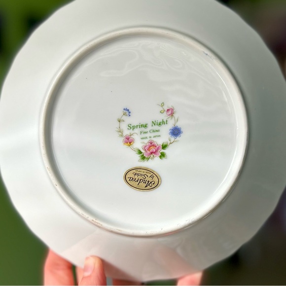 Vintage Vibrant Floral Cottagecore Dainty Spring Night Bone China Bowl Accent - Picture 4 of 6